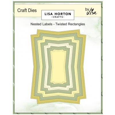 Lisa Horton Crafts Dies - Nested Labels - Twisted Rectangles